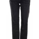 ZARA  Black Faded Straight Leg Mid Rise Jeans w/ Lace up Hem Size 4 NEW Photo 0