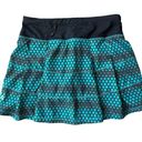 Lululemon  Women’s 2 Tall Pace Rival Skirt Tennis Skort Geometric Blue Black Photo 2