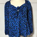 Ava & Viv NWT Size 2X women’s blue with black polka dots shirt. Photo 7