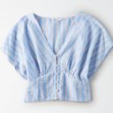 American Eagle Stripped Blouse Photo 0