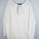 Torrid  Cable Sweater Tie Back Neckline Ivory Pullover Knit Long Sleeve Size 3 Photo 8