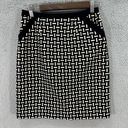 Talbots  pencil skirt women 6p black geometric wool career preppy old money regal Photo 0