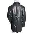 Banana Republic  Leather Jacket Black Snap Button Front Buttery Soft Long Sleeve Photo 2