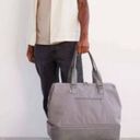 BEIS  Unisex Weekender/Carry-On Bag in Grey Photo 2