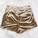 Listicle  Boutique Golden Taupe Crushed Velvet Skort Medium NWT Photo 4