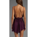 Indah / Revolve Tahani Silk Backless Cowl Neck Mini Dress in Plum Photo 3