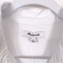 Madewell  Crop Dolman Linen Short Sleeve Shirt in White Size Medium Photo 10