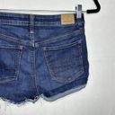 American Eagle  Hi-Rise Shortie Jean Shorts Sz 6 (27x3) Denim Blue Super Stretch Photo 6