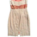 Tracy Reese Anthropologie  New York Orange Linen Sheath Style Strapless Dress Sz4 Photo 1