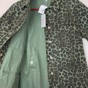 Good American  womens 1 small utility jacket sage leopard green new schaket butto Photo 5