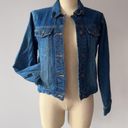 Bill Blass  Jeans Women's Blue Stretch Denim Trucker Jacket Size S Photo 5