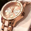 Charter Club NEW  2 Tone BRACELET WATCH Women Radiant 34mm Rose Gold White Boxed Photo 2