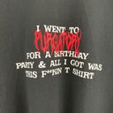 Champion Vinnie Hacker Black White Purgatory BDay Merch Cropped Short Sleeve Graphic Tee Photo 2