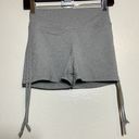 Zyia  Active Gray Brilliant Double Scrunchy Hustle Shorts Heather Gray Medium Photo 4