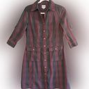 Converse Women's  One Star Snap Front 3/4 Sleeve Dress Black Maroon Size S Photo 0