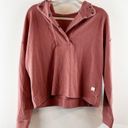 Vuori  Bayview Thermal Waffle Hoodie Pullover Sweatshirt Rosewood Pink XS Photo 4