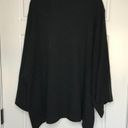 BCBGMAXAZRIA  Marsha Sweater Oversized,Boxy Women's XS/S Black Wool Cotton V-Neck Photo 2