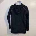 Good American  Performance 1/2 Zip Black Hoodie Tunic Small Photo 3