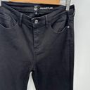 New York & Co. Jeans Women 12 Black Denim High-Waist Flare Cotton Blend Stretch Photo 3