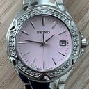 Seiko  Ladies Watch Crystal Embellishments Pink Dial Stainless Bracelet Date Photo 1