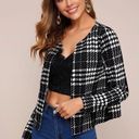 Houndstooth Cardigan Blazer Photo 2