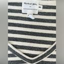 Michael Stars Ladies  by Anthropologie Black/White Stripe V Neck Long Sleeve Tee Photo 6