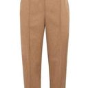 Vince  Women's Mid Rise Pleated Pull On Pant Stretch Wool Blend Size Medium Khaki Photo 0