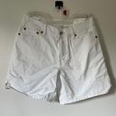 American Eagle  Stretch White Strigid High Rise Relaxed Blue Jean Casual Shorts 0 Photo 0