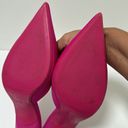 ZARA  Fuchsia Pink Pointed Kitten Heel  Mules Size 38 Photo 6