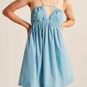 Abercrombie & Fitch Abercrombie Blue Babydoll Mini Dress Photo 0