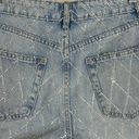 ZARA  Rhinestone High Rise Curved Light Blue Denim Shorts Size 6 or 28 Photo 11