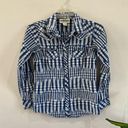 Ariat  R.E.A.L Navy & White Western Button Up Top Photo 0