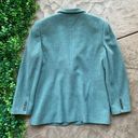 The Row Vtg Embassy Woolmark Wool Buttoned Blazer Coat Jacket Blue Gray Size 12 Photo 1