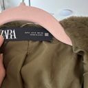 ZARA Furry Green  Jacket Photo 3