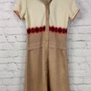 Vintage Womens Jumper Dress Short Sleeve Knee Length Half Button Size M Photo 1