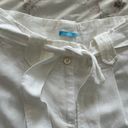 J. McLaughlin NWOT  White Linen Blend Belted High Rise Shorts with Pockets, size 6 Photo 11