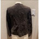 Chico's Chico’s Brown Suede Quilted Leather Jacket Button (Snap) Closure EUC Sz M/8 Photo 4