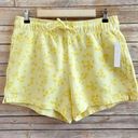 Abound  Yellow Floral Organic Cotton Pull On Shorts Size Medium NWT Photo 0