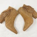 Rebecca Minkoff [ Ilan Brown Suede Leather Fringed Pointed Toe Ankle Boots 9.5 Photo 8