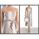 Zimmermann 💕💕 Bellitude Cutout Snake-Print Linen Midi Dress US 6 NWT Photo 7