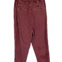 Free People  Margate Pleated Trouser Burgundy Rust Red Autumn Size Small Paperbag Photo 2