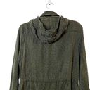 Dear John  Women Dark Green Hidden Hood Cinched Pockets Utility Jacket‎ Size S Photo 6