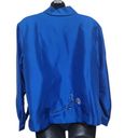 Coldwater Creek  Women's Blue Embroidered LongSleeve 100% Silk Blouse Sz PLarge Photo 5