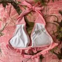 Jessica Simpson  vintage y2k bikini top frilly red and white striped halter neck Photo 3