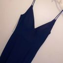 Jump NWOT Y2K 2000s  Apparel Size 5/6 Navy Blue Maxi Side Slit Formal Dress Photo 13