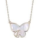 Butterfly Letter J White Initial Necklace in 925 Sterling Silver Jewelry Gift Photo 0