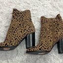 Gibson Latimer Gibson & Latimer Cow Leather Heel ankle boots animal print Cheetah tan size 8 Photo 0