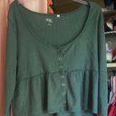 PacSun Green Babydoll Top Photo 1