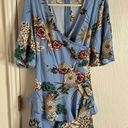 Relipop  Women's Romper Floral V Neck Double Layer Ruffle Hem Rompers. Size M Photo 1