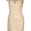 Vienna Prom Prom Vienna pearl and lace dress, cream. low back, lined. Women’s Size 2 Photo 0